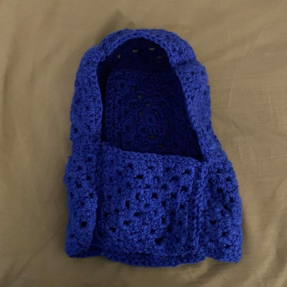 royal blue crochet blaklava